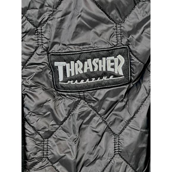 Thrasher Magazine Men's Size Large Logo Vest Jacket - Black - Picture 6 of 16